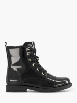 Zwarte Veterboot Lak
