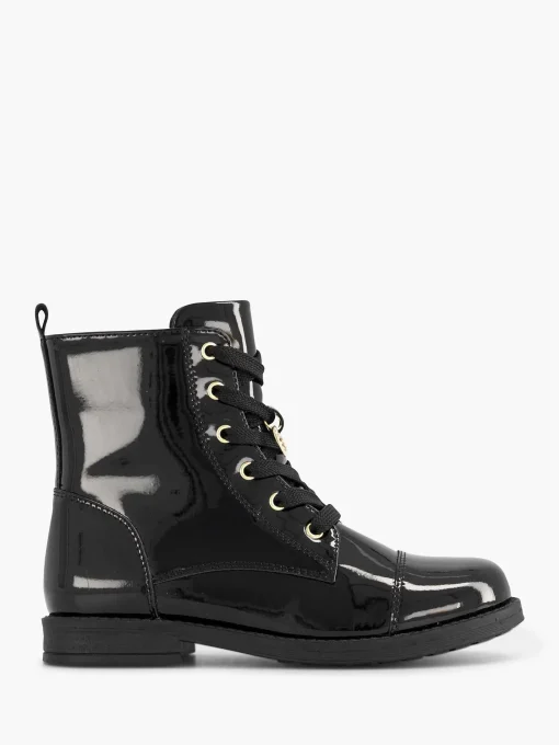 Zwarte Veterboot Lak