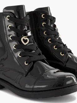 Zwarte Veterboot Lak