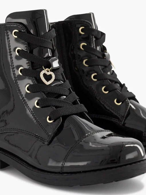 Zwarte Veterboot Lak