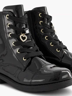 Zwarte Veterboot Lak