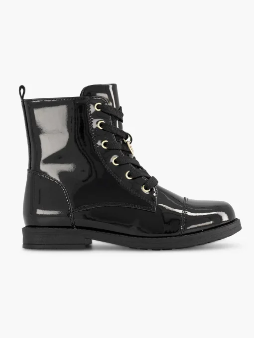 Zwarte Veterboot Lak