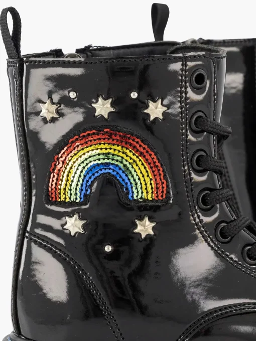 Zwarte Veterboot Regenboog