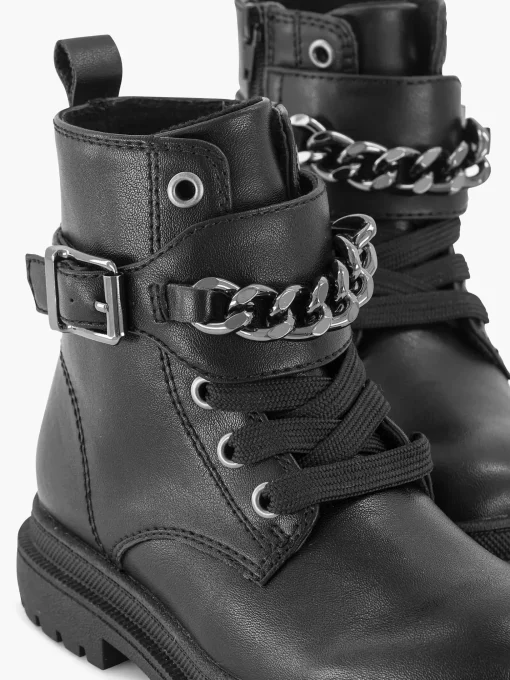 Zwarte Veterboot Sierketting, Offline Ivm Klachten (Laura)